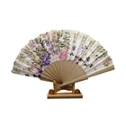 Hand Fan Wooden And Fabric Customization Hand Fan With Wooden Ribs And Nylon Fabric Cover In 2021 New Rise