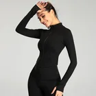 Sports Jacket Womens Sports Running Yoga Jacket Slim Fit Full Zip Track Jacket Turtleneck Workout Jacket