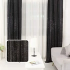Black Wedding Classic Fashion 3mm Black Wedding Stage Party Decoration 2x8ft Sequin Shimmer Background Wall