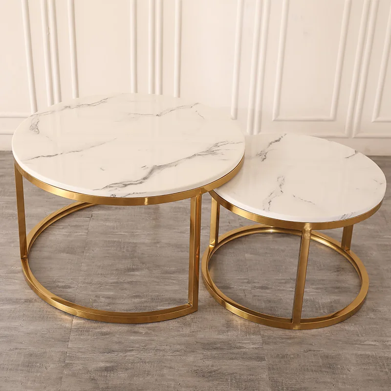 marble top gold frame coffee table