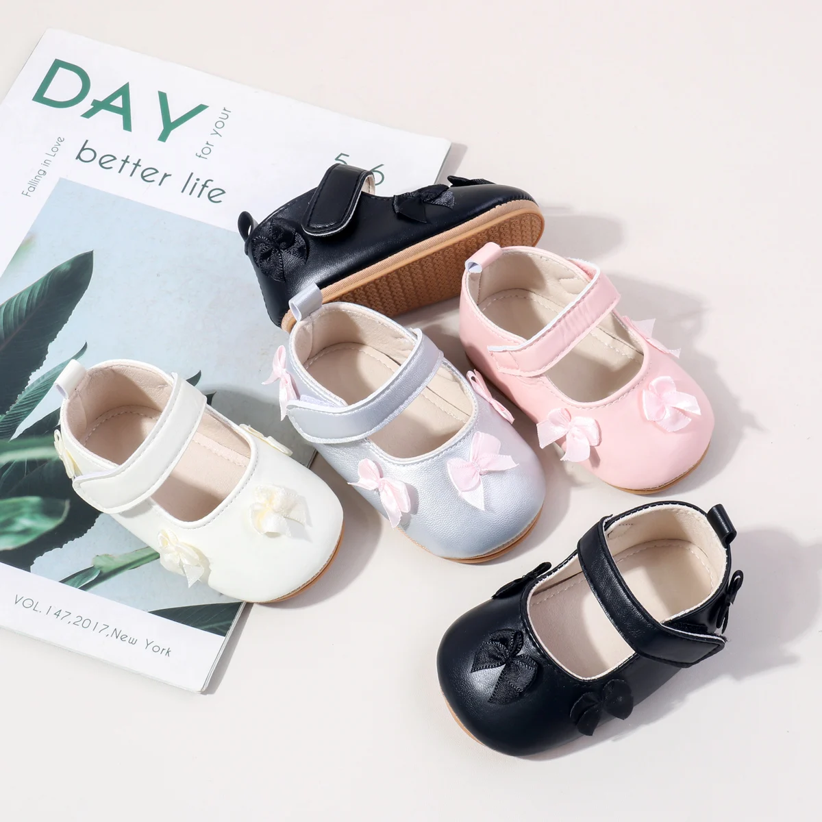 Fashion Spring&Autumn Baby Girl Butterfly Design Princess Shoes With TPR Soled Newborn Toddler Girl Shoes details
