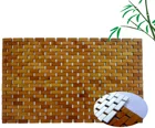 Bath Mat NATURAL NON-SLIPPY TEAK BAMBOO BATH MAT 50X70CM SHOWER PROTECTION ANI TUB SAFETY BAMBOO FINI