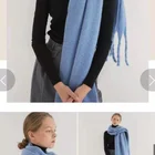 Shawl Long Fringed Fashion Women's Solid Color Warm Shawl Winter Long Fringed Shawl Scarf