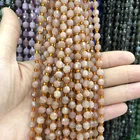 Beads 6mm Double Tip Orange Moonstone Fancy Gemstone Beads Jewelry Making