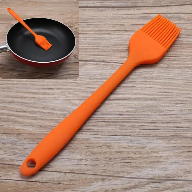 Customized Logo BPA Free Dishwasher Safe Sustainable Anti-Slip Silicone Kitchen Utensil Set BBQ Oil Brushing Colorful supplier
