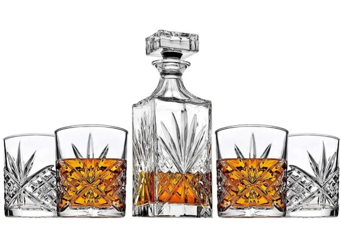 Hot Selling High Clear Good Quality Whiskey Decanter Set Whiskey Bottle and Drinking Cups