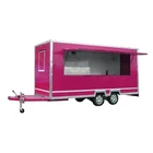 Food Best Sell Black Mobile Food Truck Food Service Cart Fast Food Trailer For Sale