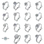Ring Diamond Factory Price Imitation Moissanite Ring Silver Plated Cubic Zircon CZ Engagement Ring Diamond