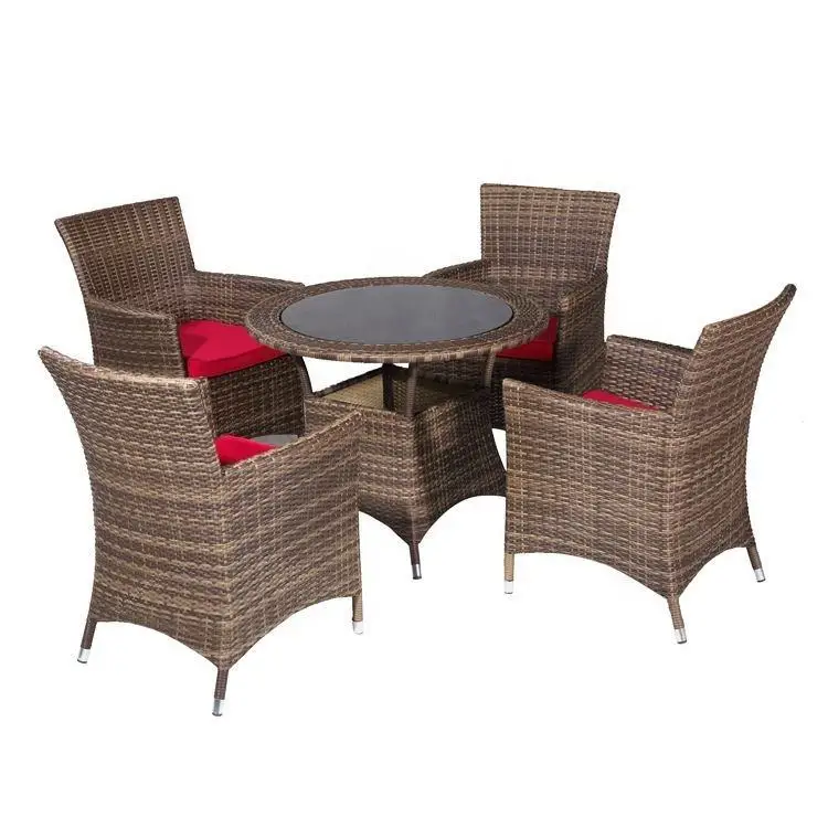 product modern garden dining table wicker rattan furniture patio-4