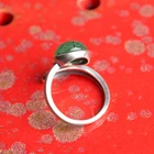 Ring Longquan Celadon Custom Celadon Glaze Drops Romantic Minimalist 925 Sterling Silver Jewelry Ring