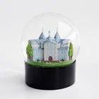 School Church School Souvenir Decorative Polyresin Personalized Snow Globe With Blowing Snow