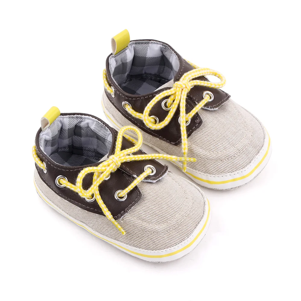 Color-matching Casual Lace-up Baby Soft Soles Anti-slip and Wear-resistant Canvas Shoes details