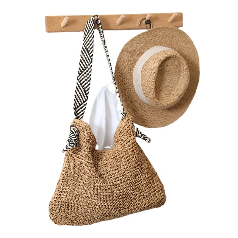 ins style Straw Beach Bags single handle Bag Hobo Summer Handwoven Shoulder Bags