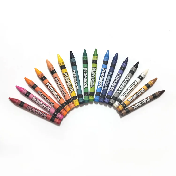 Promotional Non Toxic Washable 16 Pack Mini Crayons Stationery Wax Crayon Set for Kids Drawing