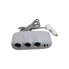 Charger Usb Multi-Port Car Charger 3 Cigarette Lighter Sockets 2 USB Ports With QC 3.0 And USB-C Port