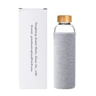Products Hot Selling Products 550ml 20oz Milk Tea Bottle Wholesale OEM Bottle Glass Sports Water Bottle With Bamboo Lid