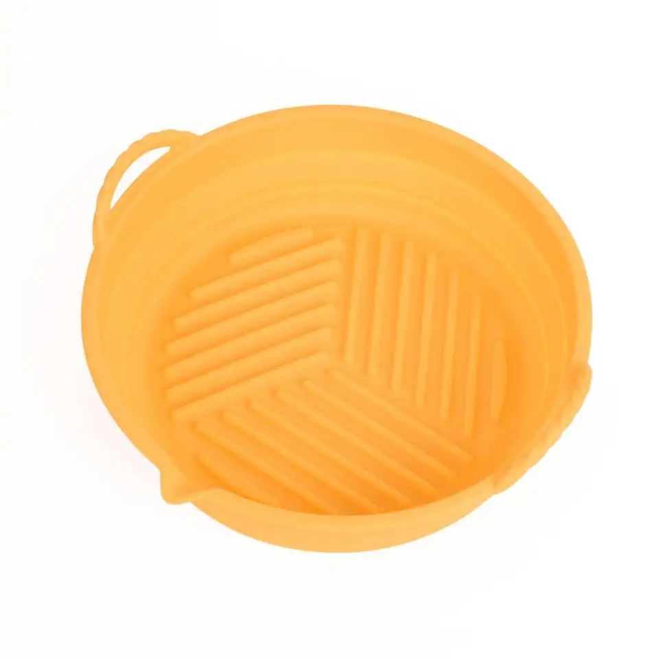 2023  NEW OEM round silicone collapsible air fryer pan liner