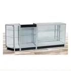 Display Full Vision Aluminum Frame Glass Display Showcase Glass Cabinet Cashier Combination