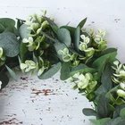 Wedding Artificial Wreath High Quality White Wedding Round Plastic Artificial Wreath