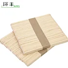 Stick 114mm Disposable Round Edge Food Grade Birch Wooden Popsicle Stick