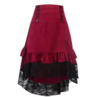 Long Skirt Good Selling Vintage Middle Age Gothic Lace Ruffles Irregular Long Skirt For Women