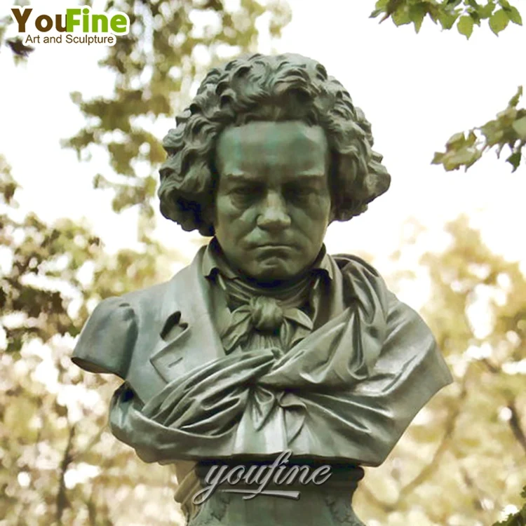 Life Size Bronze Famous Head Statue Beethoven Bust for Sale