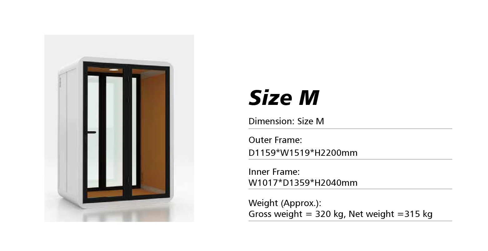Professional Office Pod, Workplace Noise Reduction Device, Telephone Booth Sound Insulation Cabin 4