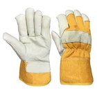 Winter Leather Gloves Winter Warm Heavy Duty Grain Pigskin Leather Plush Lining Garden Working Driver Gloves