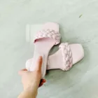 Woven Women Shoes NSF002 Ladies Pink Woven Flats Women Fashion Sandals Handmade Shoes