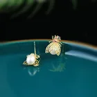 Earrings Pearl Stud Earrings Bee Baroque Korean Earrings For Women 2021