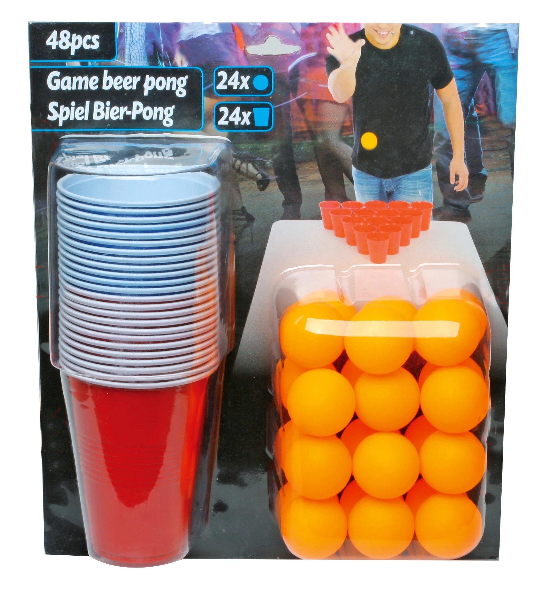 18oz 510ml Plastic PS Custom Logo Beer pong Printed Beer Pong Set Plastic Cups Colored Cups Drinking game