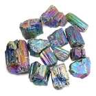 Gemstone Wholesale Best Price Natural Gemstone Electroplate Aura Raw Black Tourmaline Rough Stone