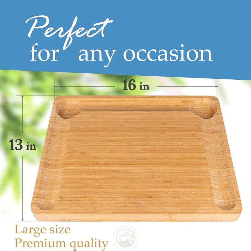 Bamboo Cheese Board Plate with Cheese Tools Charcuterie board set Platters