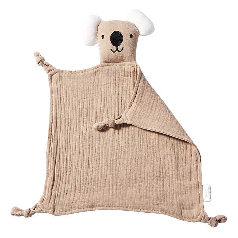 Baby Muslin Soft Comforter Blanket Plush Toy Animal Koala Gauze Muslin Security Blanket For Newborn Babies