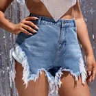 Hole Summer Denim Sexy Shorts 2021 Women's Custom Brand Shorts With Pockets Printing Jeans Ripped Hole Shorts Women