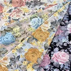 Polyester Fabric Wholesale Custom Flower Design Polyester Chiffon Print Fabric For Dress