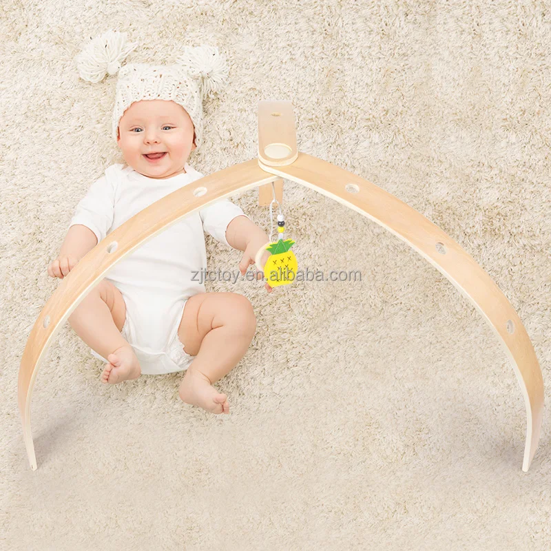 Bingkai Bermain Bayi Lipat Aktivitas gym bayi dengan Mainan Tumbuh Gigi Bayi Kayu Pembuatan Dekorasi Kamar Bayi Hadiah Bayi Baru Lahir Montessori