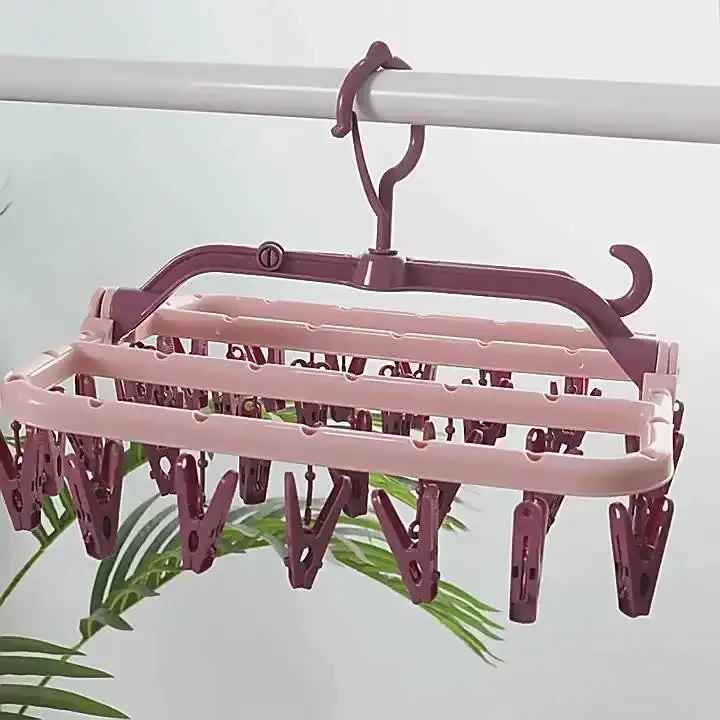 Clothes Hanger Plastic Storage Rack Wardrobe Neatening Clothing Organizer Coat Hook Clothespin Party Home Decoration