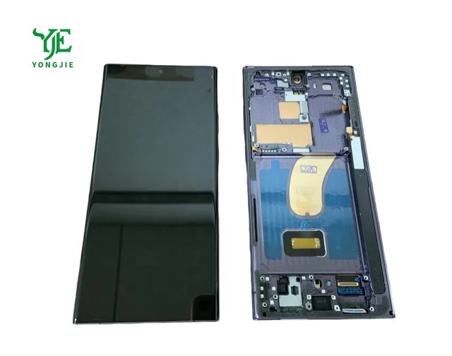 oem original 100% with frame lcd screen for samsung S20fe s21 plus s22 plus s22 ultra s23 ultra  con marco pantalla  factory