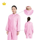 Jackets Customized 5mm Conductive ESD Dust Free Suits Cleanroom Jackets Antis-tatic Garment
