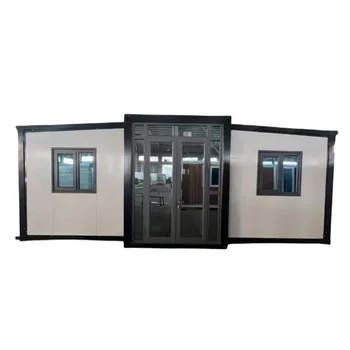 Economic 20ft Expandable Steel Sandwich Panel Container House Prefab Earthquake-Proof Solar Office Villa Outdoor Made Wood Sale