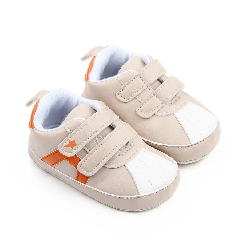 New casual color five-pointed star decoration baby shell head soft soled toddler shoes factory