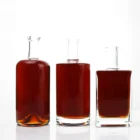 Bottle Rum Bottle Transparent 500 Ml Vodka Rum Cork Cylindrical Glass Bottle Empty Vodka Glass Bottle