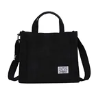 Cotton Bag Shoulder Fancy Corduroy Solid Color Crossbody Chic Girls Cotton Bag With Shoulder