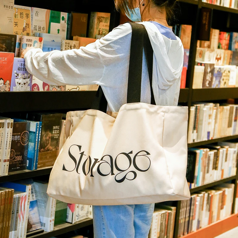 Factory Wholesale Large Cloth Organic Cotton Bags Canvas Tote Bag Blank Grocery Reusable Shopping Bag with Custom Printed Logo factory