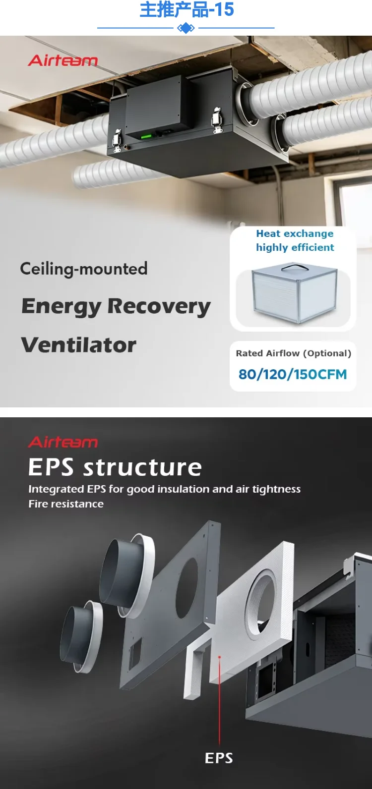 Energy Heat Recovery Unit, 110V, 175cfm - detail 6