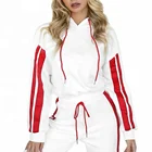 Hoodies 2021 Custom Women Comfort Street Wear Pullover Relaxed Fit Side Stripe Hybrid Hoodies