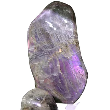 High quality natural purple labradorite Freeform stone rough ornaments healing raw crystal stones raw labradorite for gift