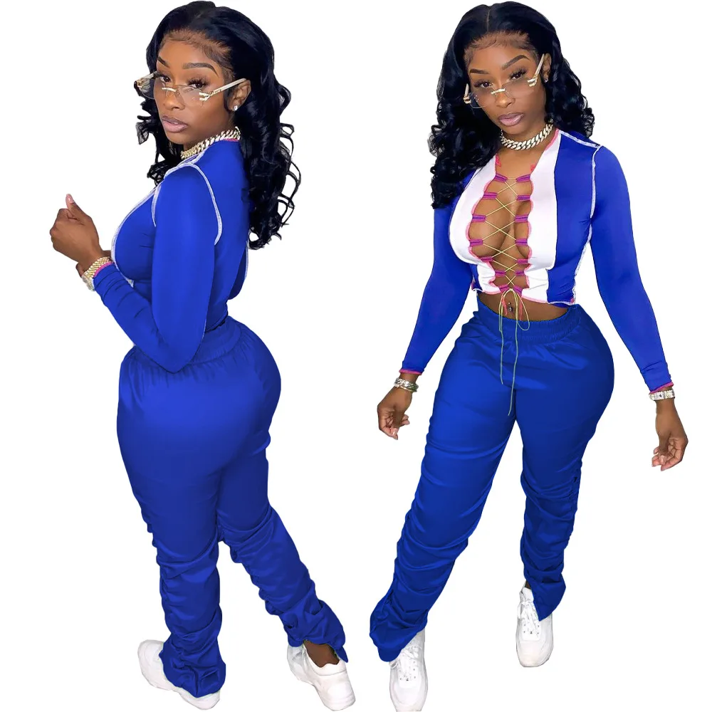Jogging Suits Tracksuit Bandage Crop 