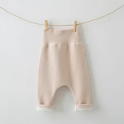 Wholesale solid baby pants newborn infant trousers autumn winter baby high waist elastic leggings for kids